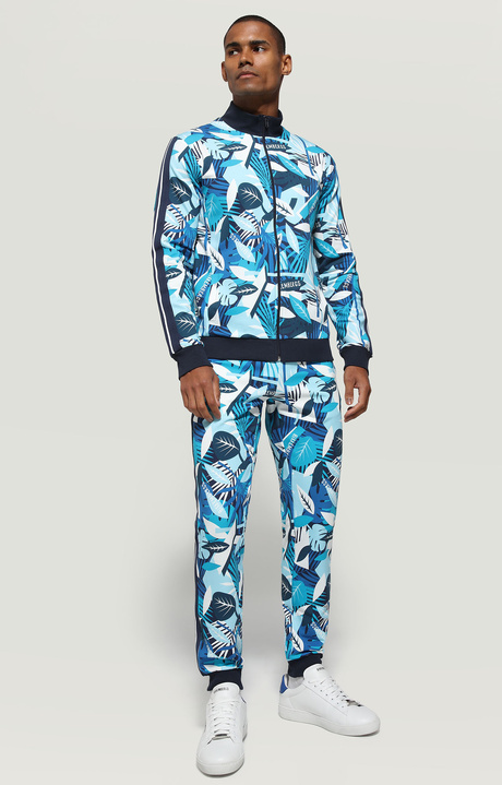 Men's joggers - tropical print, TROPICAL BLUE, hi-res-1