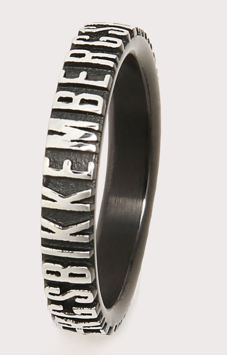 Bikkembergs unisex ring with embossed lettering, 019 Bikkembergs unisex ring with embossed lettering, 019, hi-res-1