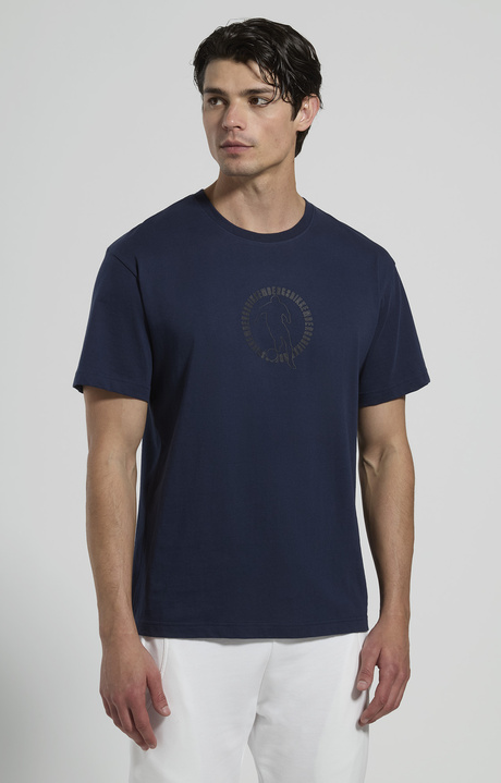 Men's cotton jersey T-shirt, BLACK IRIS, hi-res-1