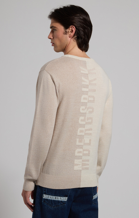 Men’s sweater with broken logo, SILVER BIRCH Men’s sweater with broken logo, SILVER BIRCH, hi-res-1