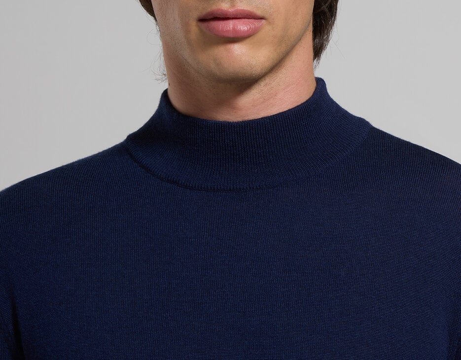 Men’s turtleneck with tonal logo, BLACK IRIS Men’s turtleneck with tonal logo, BLACK IRIS, hi-res-1