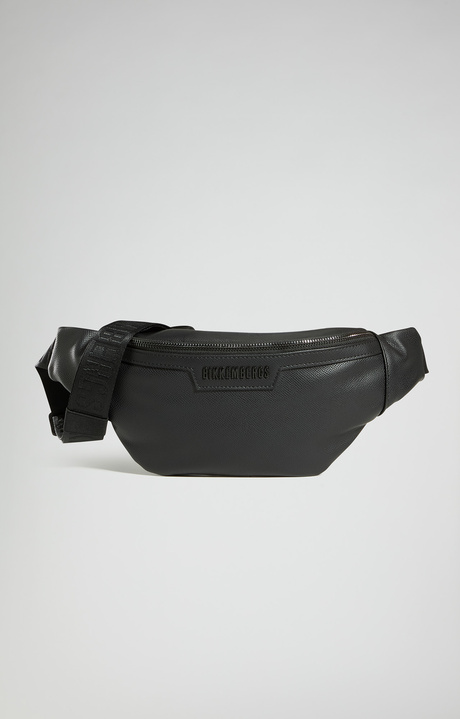 Men's Taunus textured leather belt bag, BLACK, hi-res-1
