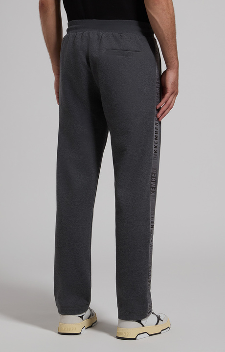 Men's open-hem sweatpants, DARK GREY MELANGE, hi-res-1