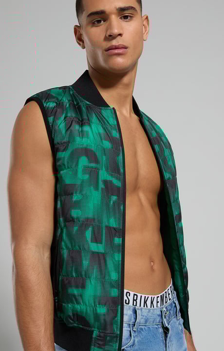 Reversible men's vest, PEPPER GREEN, hi-res-1