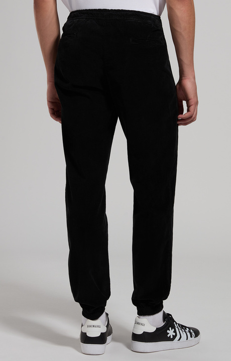 Men's velvet joggers, BLACK, hi-res-1