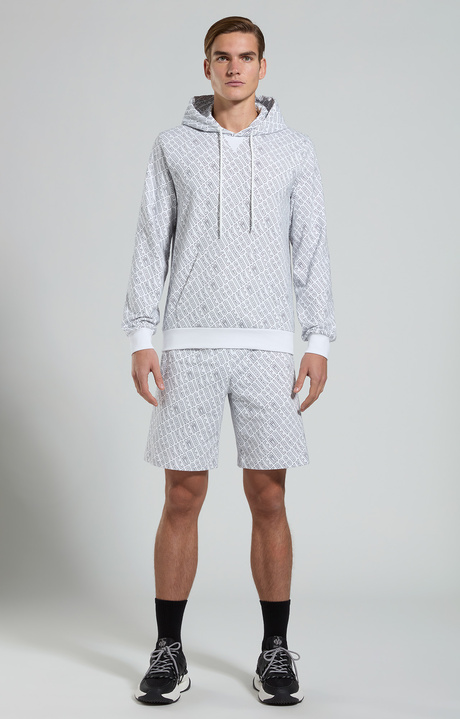 Felpa uomo stampa all-over, WHITE, hi-res-1