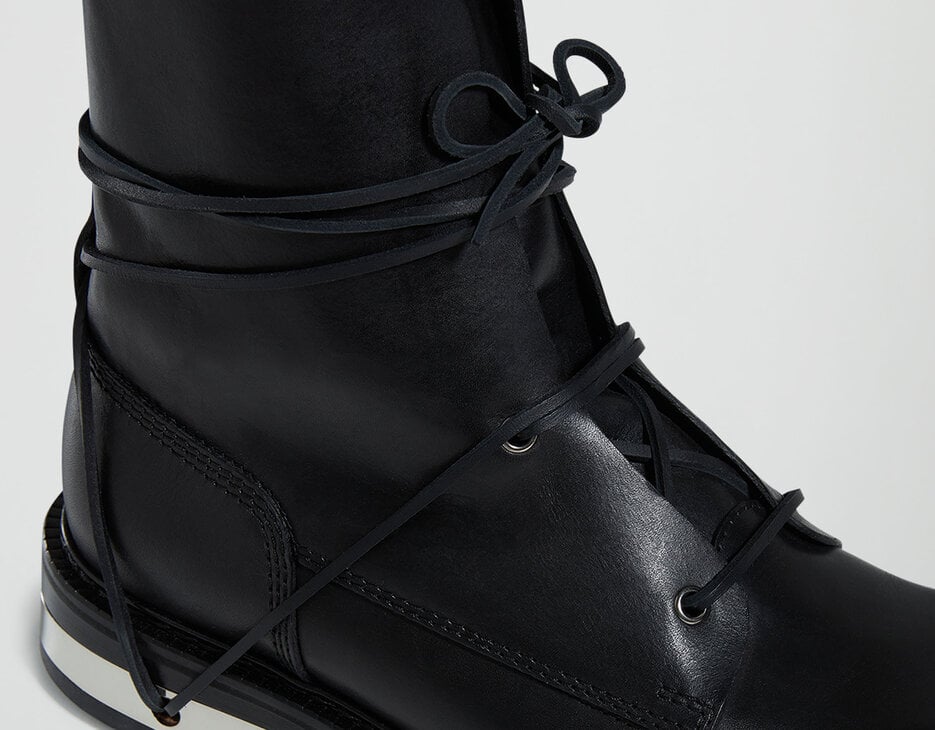 Met hole men's lace up boots, BLACK/BLACK Met hole men's lace up boots, BLACK/BLACK, hi-res-1