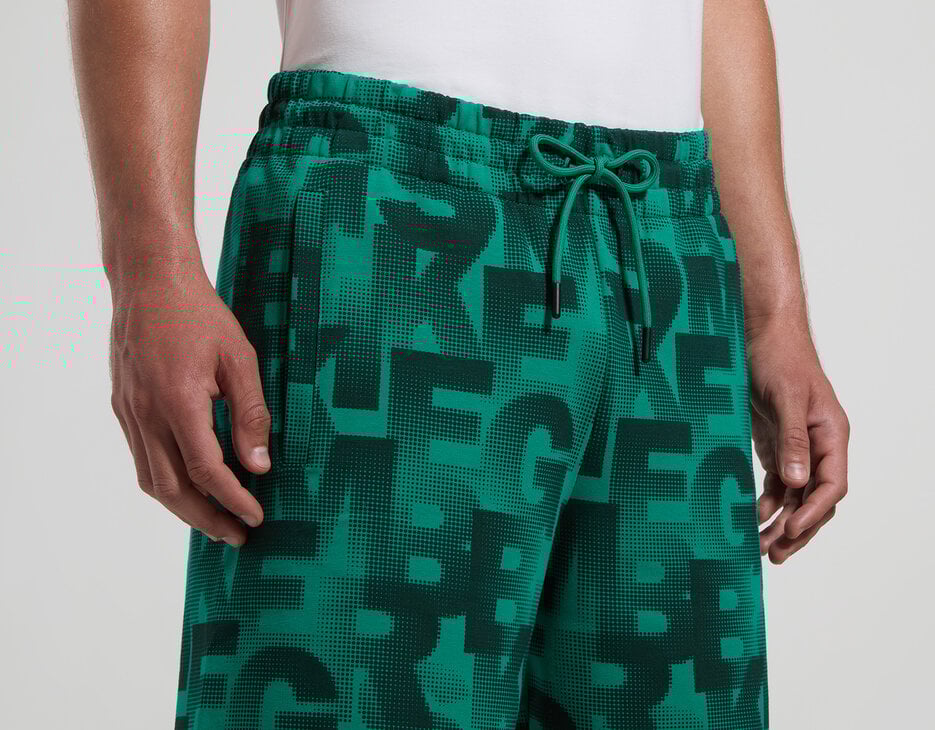 Men's fleece shorts, PEPPER GREEN Men's fleece shorts, PEPPER GREEN, hi-res-1