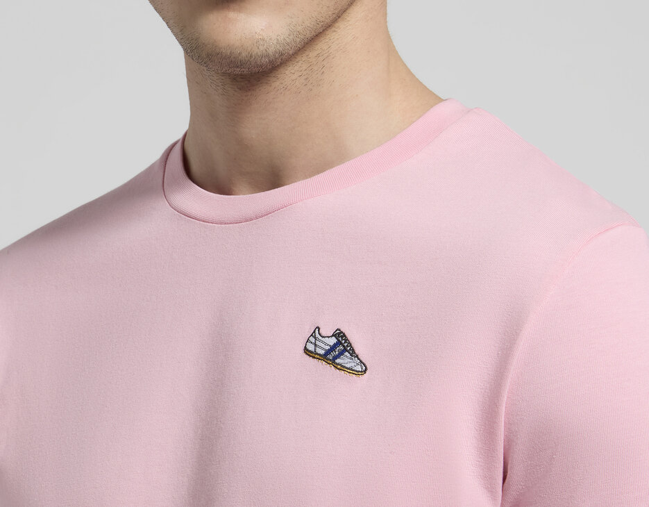 Men's patch-detail T-shirt, CANDY PINK, hi-res-1