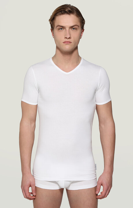 bikkembergs White 2-pack men's V-neck undershirt