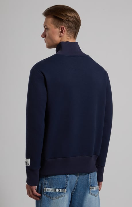 Men's mockneck sweatshirt, BLACK IRIS Men's mockneck sweatshirt, BLACK IRIS, hi-res-1