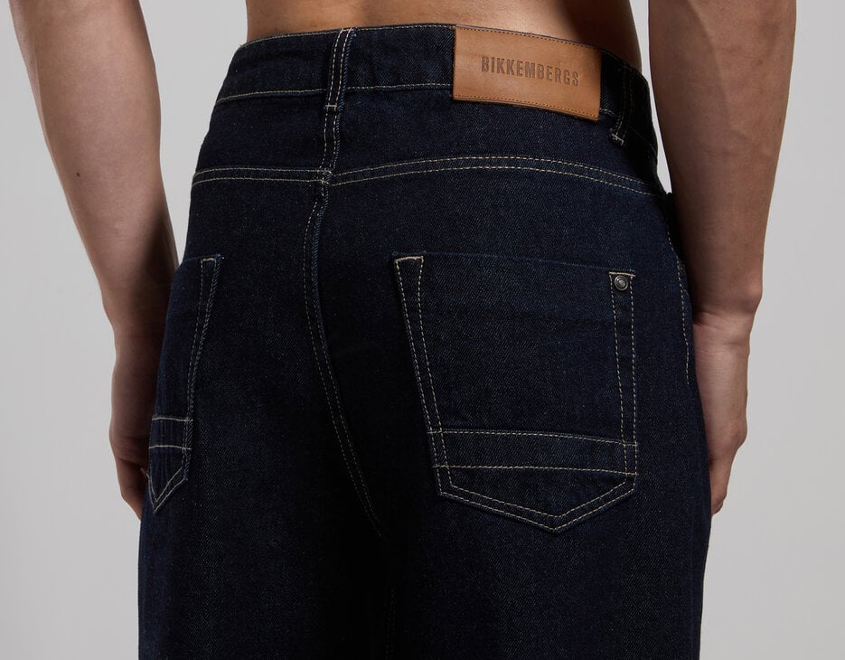 Men's straight-leg jeans, L0 BLUE DARK DENIM Men's straight-leg jeans, L0 BLUE DARK DENIM, hi-res-1