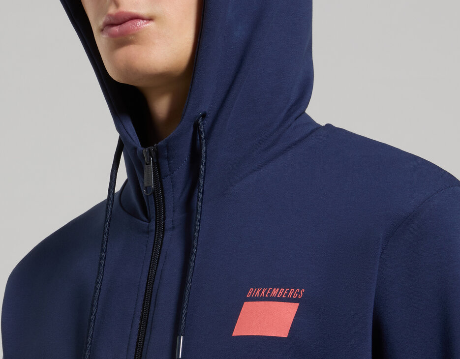 Men’s sweatshirt in technical fabric, BLACK IRIS, hi-res-1