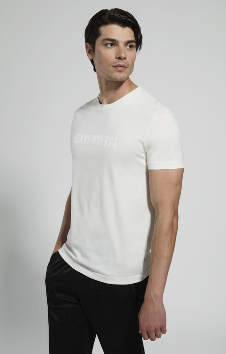 Men's tonal print T-shirt, MARSHMALLOW, hi-res-1
