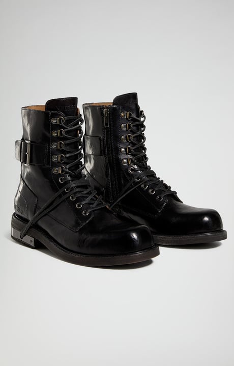 Met Hole men's ankle boots, BLACK Met Hole men's ankle boots, BLACK, hi-res-1