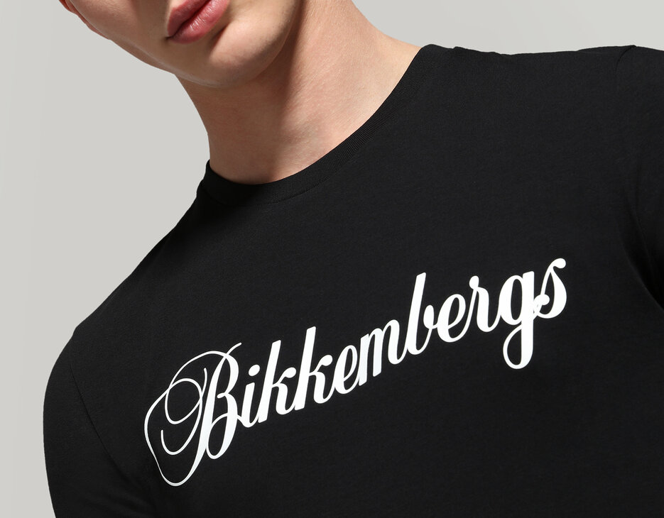 Men's T-Shirt cursive logo, BLACK Men's T-Shirt cursive logo, BLACK, hi-res-1