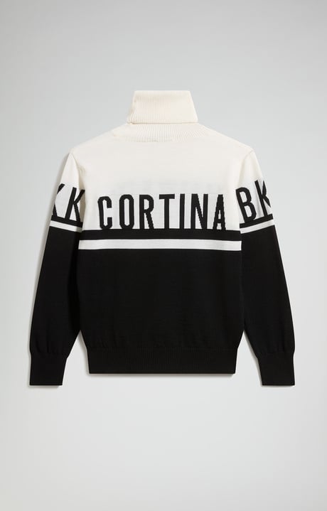 junior's turtleneck sweater Olympics, BLACK/OFF WHITE junior's turtleneck sweater Olympics, BLACK/OFF WHITE, hi-res-1