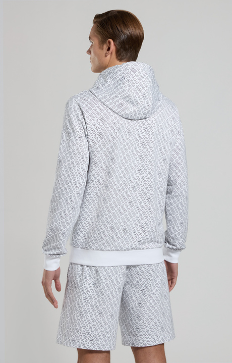 Felpa uomo stampa all-over, WHITE, hi-res-1