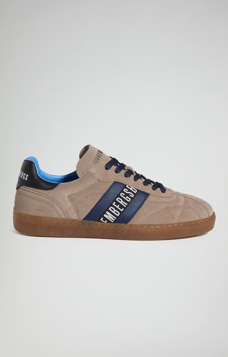 Men's Recoba sneakers with contrast stitching, IVORY Men's Recoba sneakers with contrast stitching, IVORY, hi-res-1
