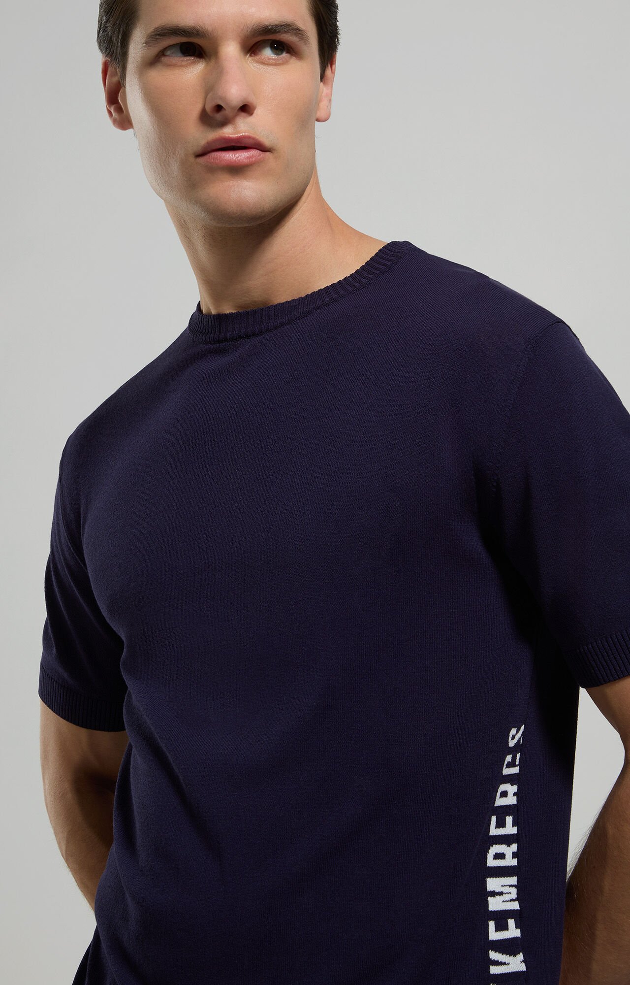 dirk bikkembergs Men's jacquard knit pullover