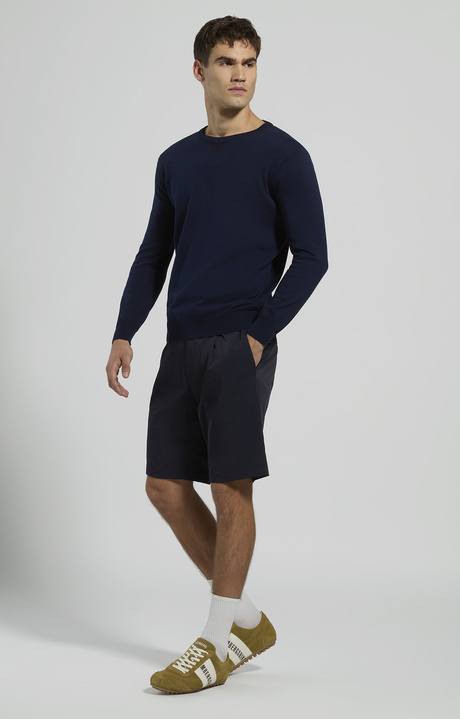 Men's cotton knit shirt, BLACK IRIS, hi-res-1