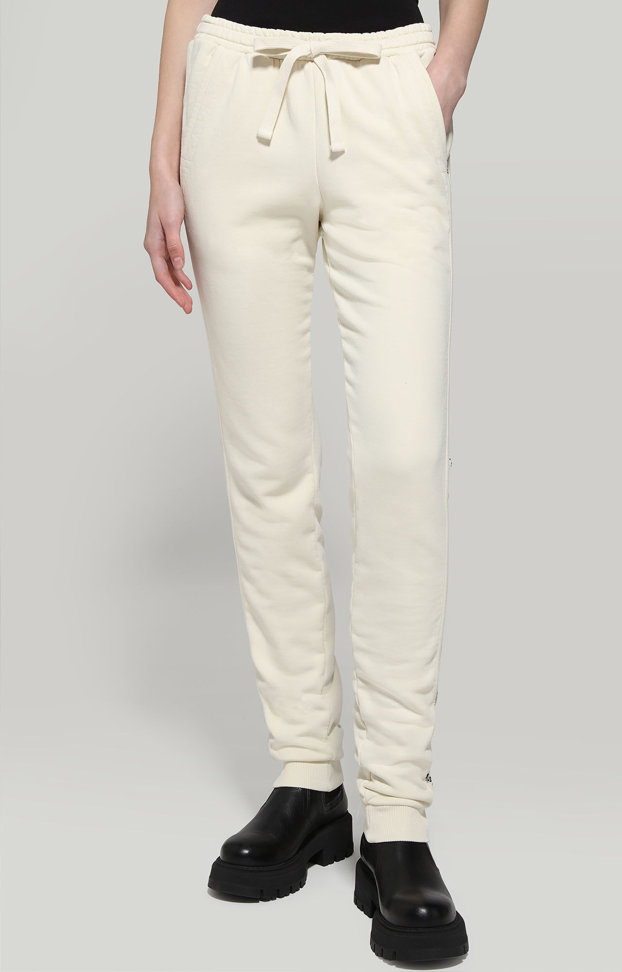 White Women's joggers - garment dyed | Bikkembergs