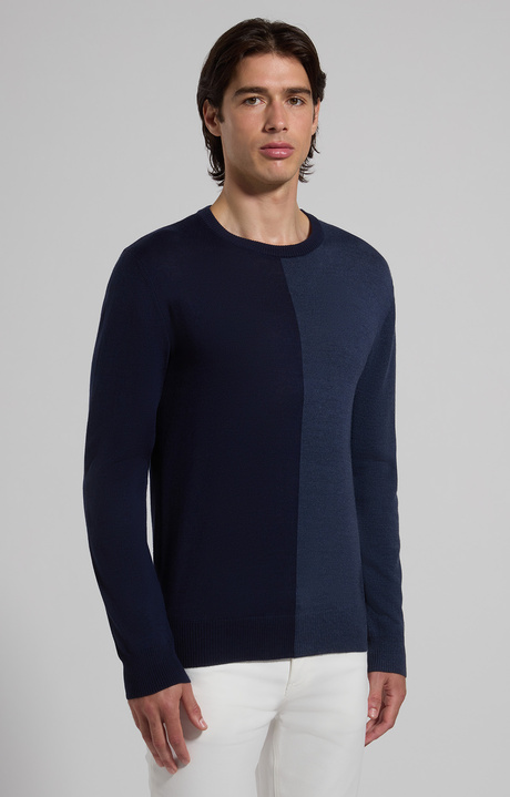 Men’s sweater with broken logo, BLACK IRIS, hi-res-1