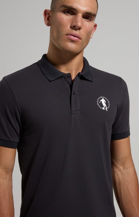 Men's slim fit polo shirt, BLUE GRAPHITE Men's slim fit polo shirt, BLUE GRAPHITE, hi-res-1