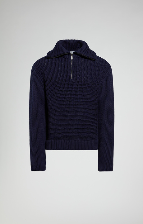 Men's sweater with layered effect, DRESS BLUES, hi-res-1