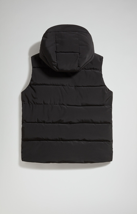 Sleeveless junior's puffer vest, BLACK, hi-res-1
