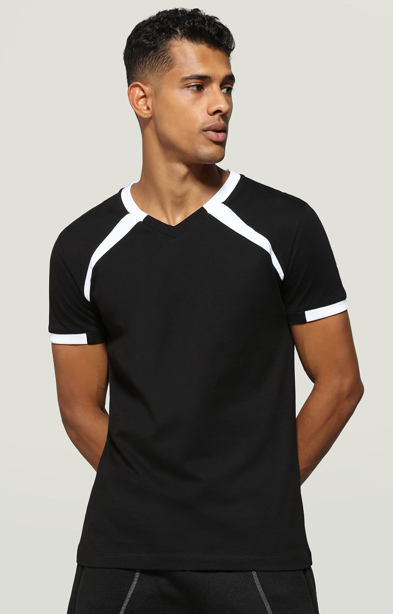 v neck polo shirts mens