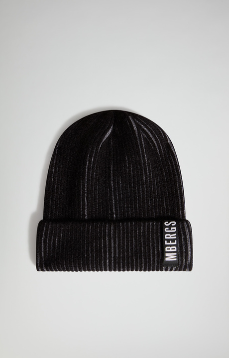 Ribbed knit beanie, BLACK, hi-res-1