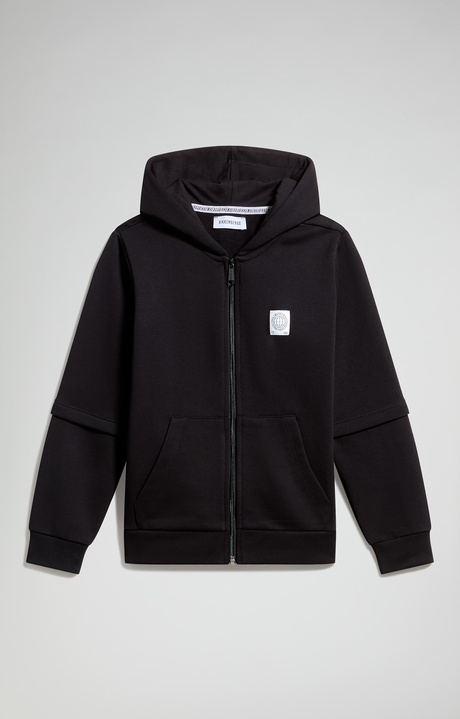 Boys&rsquo; layering-effect jacket, BLACK, hi-res-1