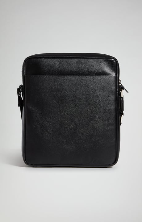 Men's Havel compact leather-effect bag, BLACK, hi-res-1
