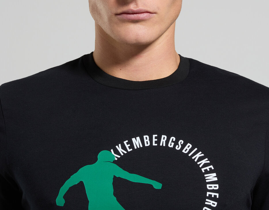 Men's soccer print T-shirt - slim fit, ANTHRACITE Men's soccer print T-shirt - slim fit, ANTHRACITE, hi-res-1