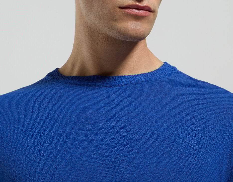 Men's jacquard knit pullover, MAZARINE BLUE Men's jacquard knit pullover, MAZARINE BLUE, hi-res-1