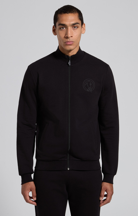 Men's black raglan sweatshirt, BLACK, hi-res-1