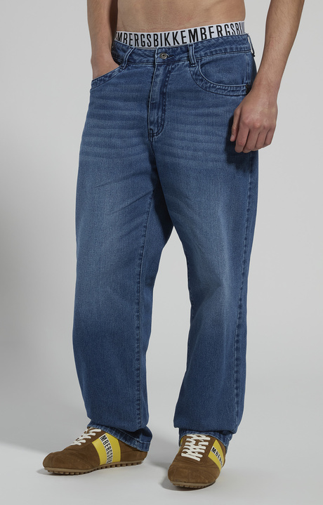 Men&rsquo;s straight-leg jeans, L8 BLUE DENIM, hi-res-1