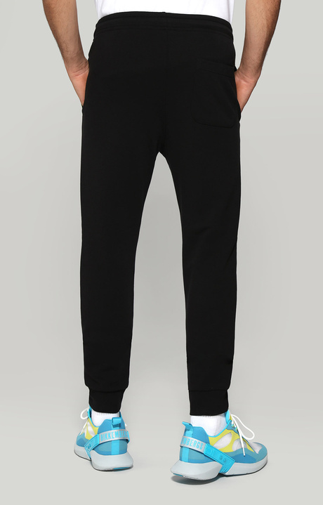 Fleece trousers with tie-dye tape , BLACK Fleece trousers with tie-dye tape , BLACK, hi-res-1