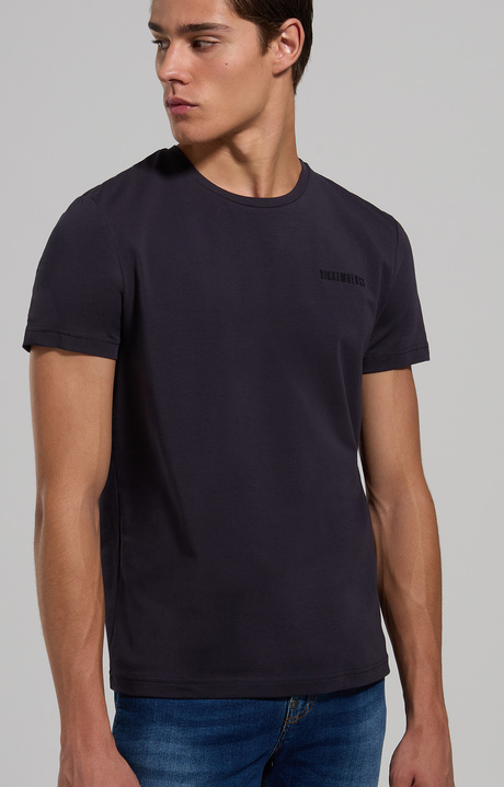 Men's embroidered logo T-shirt, BLUE GRAPHITE, hi-res-1