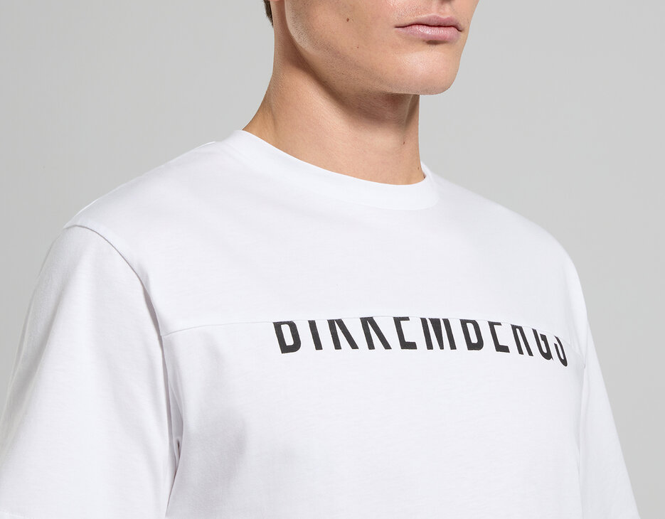 Men's T-shirt with interrupted logo, WHITE Men's T-shirt with interrupted logo, WHITE, hi-res-1