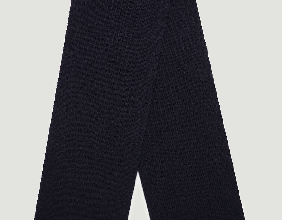 Men's scarf with patch 25x180 cm, NAVY Men's scarf with patch 25x180 cm, NAVY, hi-res-1