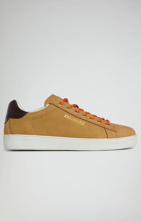 Recoba M men's sneakers with eco fur, DARK HONEY/BLACK Recoba M men's sneakers with eco fur, DARK HONEY/BLACK, hi-res-1