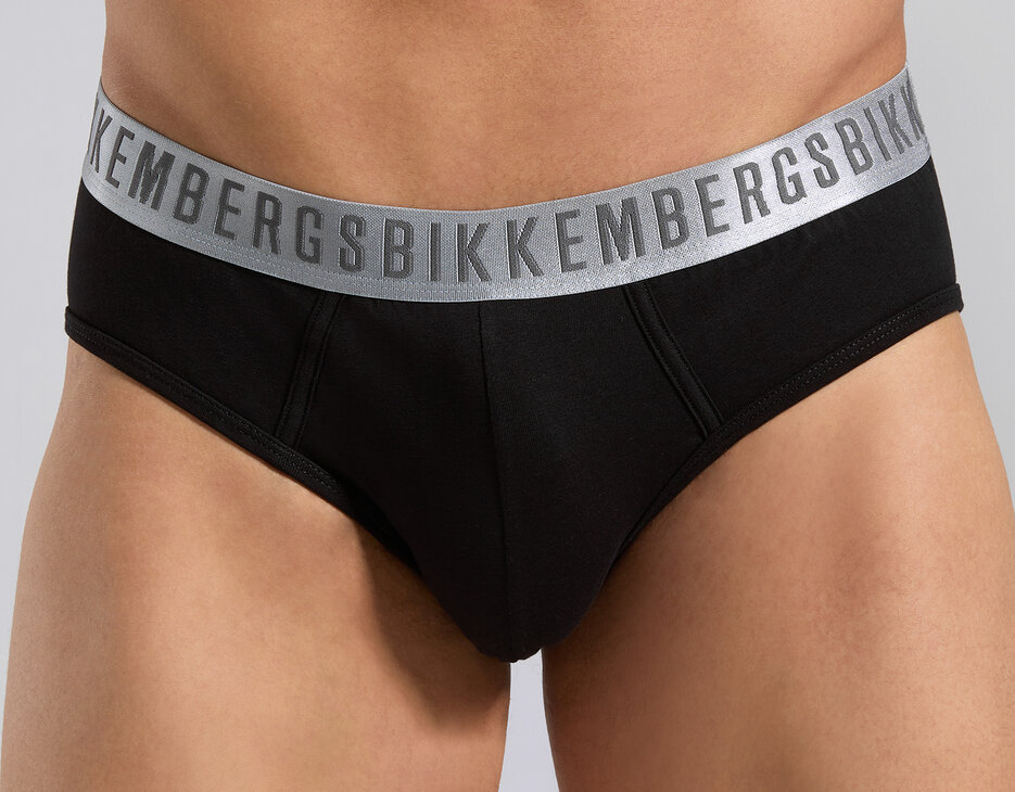 2-pack silver men's briefs, BLACK 2-pack silver men's briefs, BLACK, hi-res-1