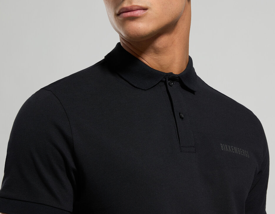 Men's polo shirt - back print, ANTHRACITE Men's polo shirt - back print, ANTHRACITE, hi-res-1