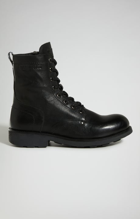 Men’s Vintage lace-up ankle boots , BLACK Men’s Vintage lace-up ankle boots , BLACK, hi-res-1