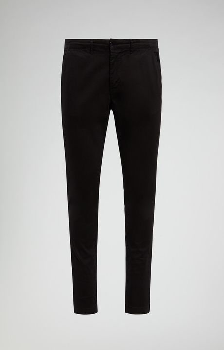 Gabardine men's pants, BLACK, hi-res-1