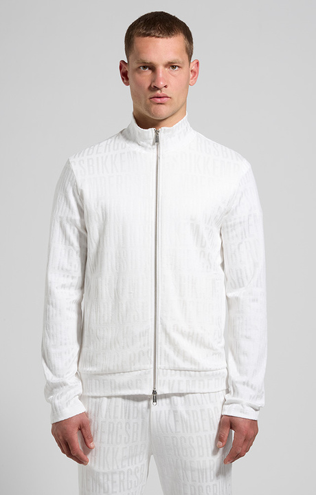 Men&rsquo;s jacquard sweatshirt, WHITE, hi-res-1