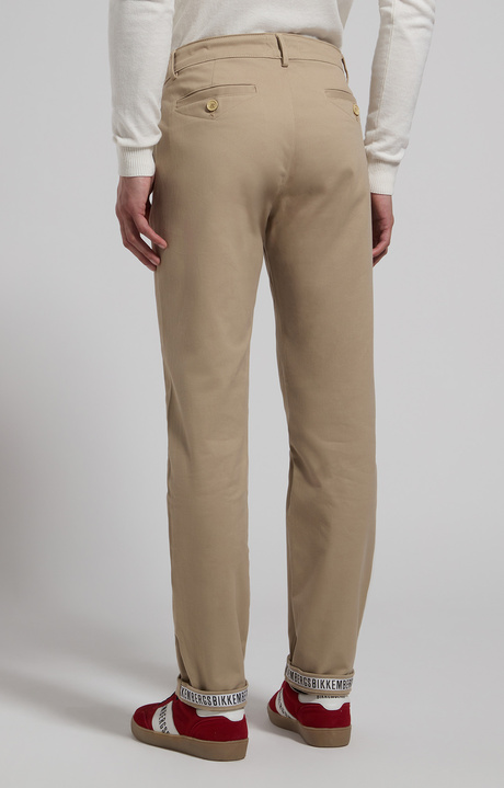 Men’s pants in stretch gabardine, SILVER BIRCH, hi-res-1