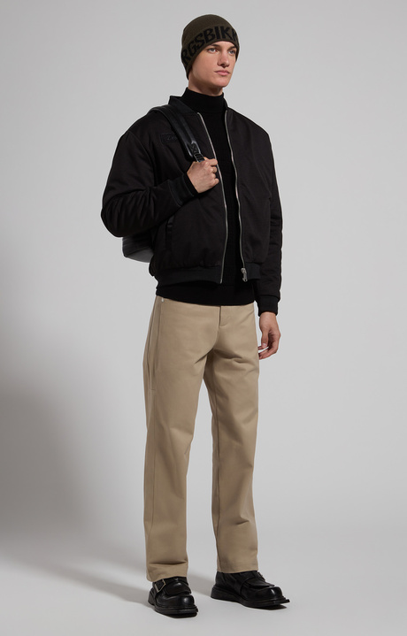 Men’s turtleneck with all-over logo, BLACK, hi-res-1